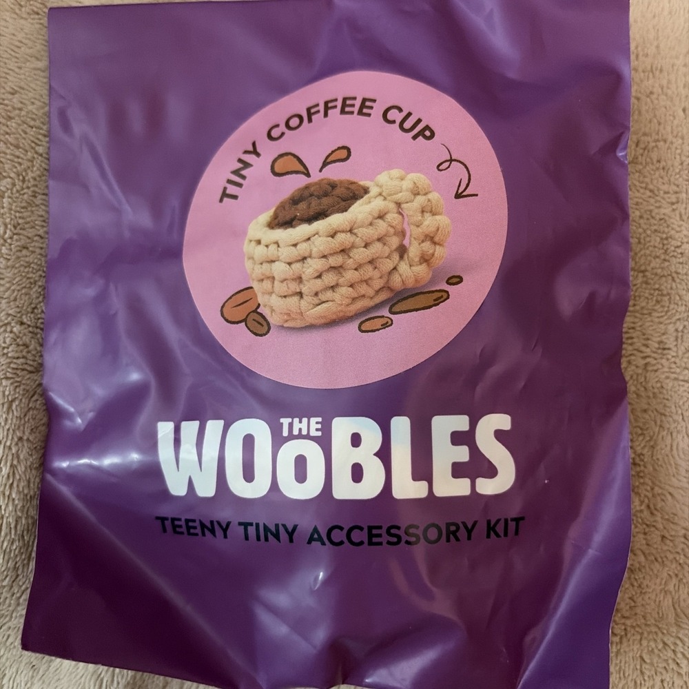 The Woobles TINY COFFEE CUP Teeny Tiny Accessory Crochet Kit No‎ Hook 12+
